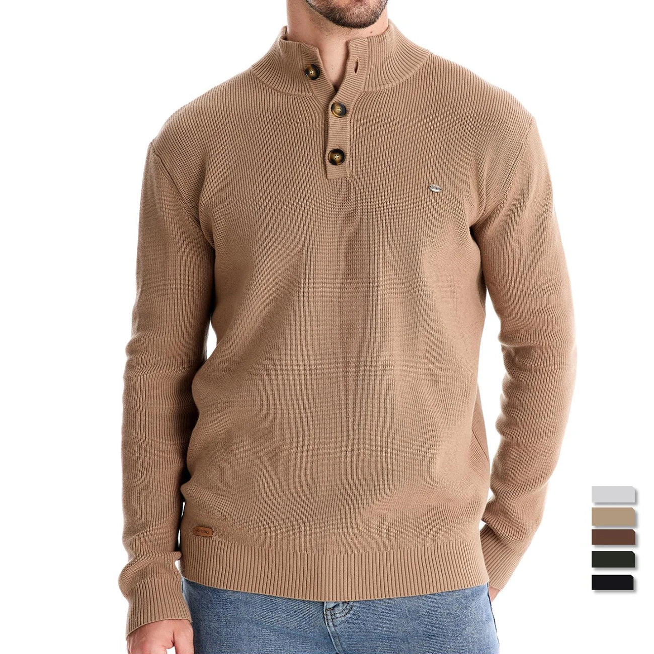 MIRAVO | Herrenpullover mit Knopfdesign