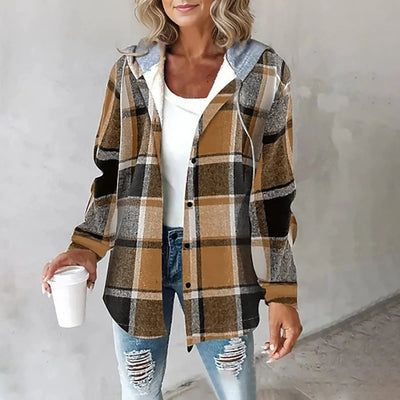 Jemima™ | Damen Karo-Jacke mit Knöpfen