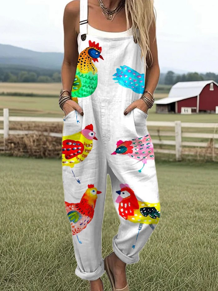 Vintage Overall mit Weiten Beinen - Müheloser Komfort und Stil für Frauen