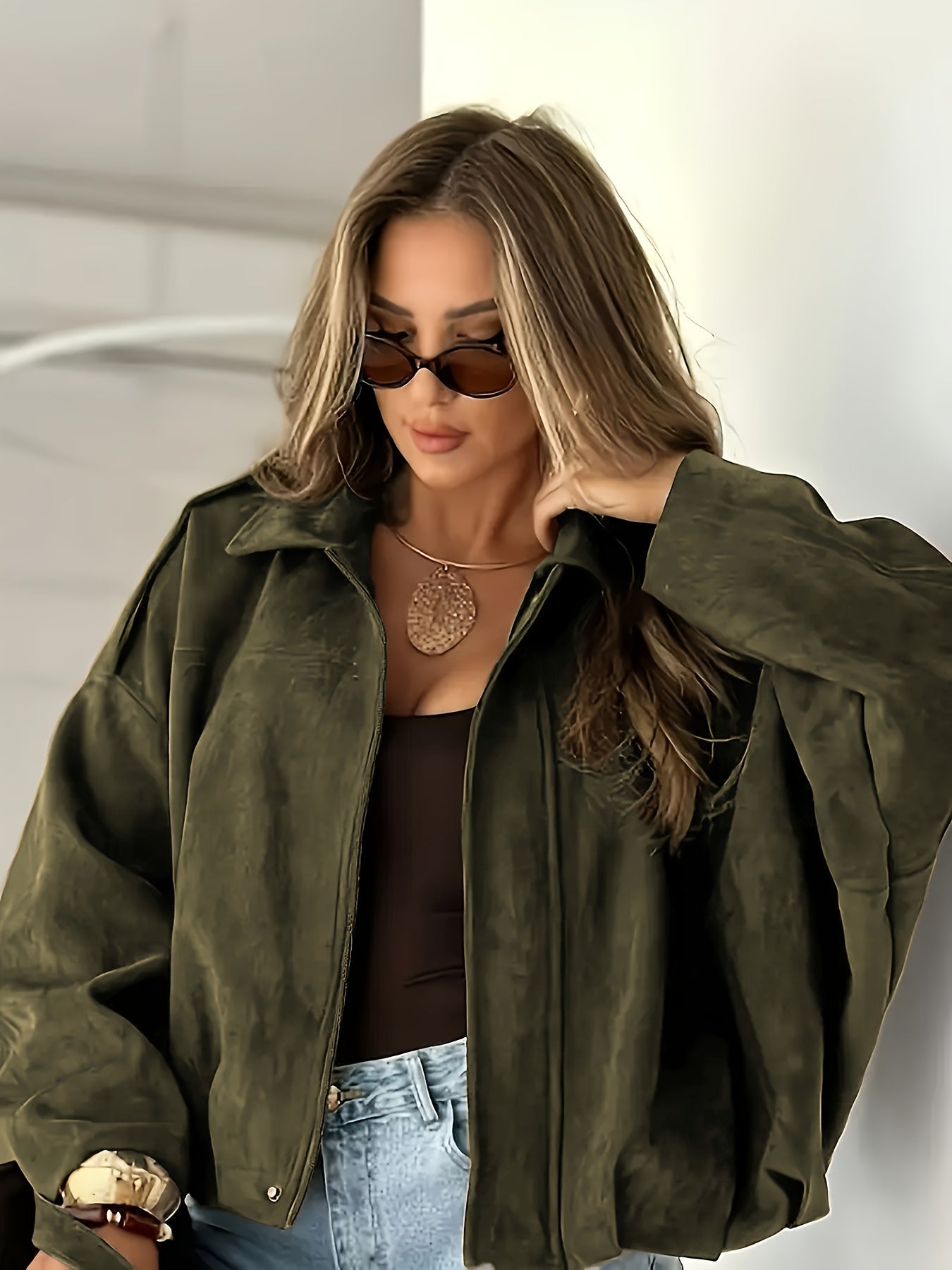 Siena™  | Kurze Wildlederjacke im Retro-Stil