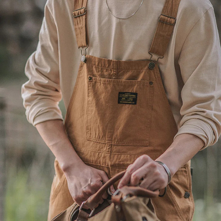 Henri™ | Rustikale braune Latzhose