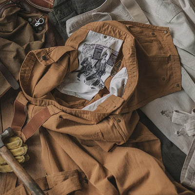 Henri™ | Rustikale braune Latzhose