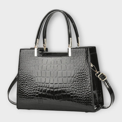 Flair. -  Glänzende Krokodilledermuster-Handtasche