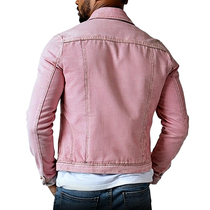 Vintage Herrenjeansjacke Patryk mit vielen Taschen und gewaschenen Klappen