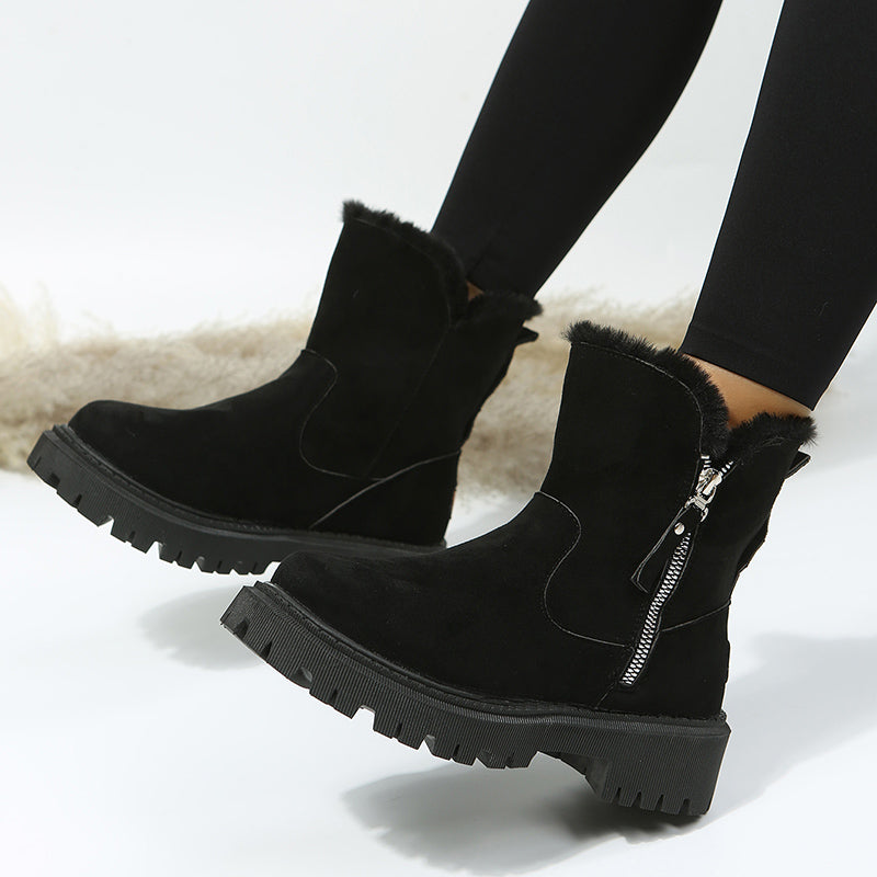 Hazel | Plüsch-Stiefel aus Kunstwildleder
