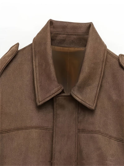 Siena™  | Kurze Wildlederjacke im Retro-Stil