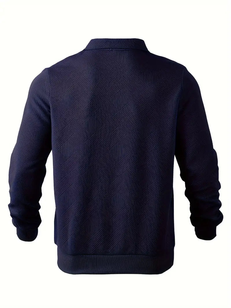 Oscar – Vintage-Zip-Pullover mit geometrischem Design
