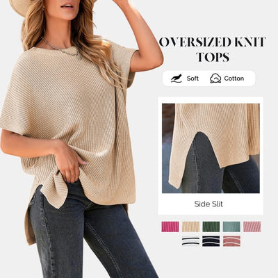Sylvaine™ | Locker sitzender Rundhals-Strickpullover
