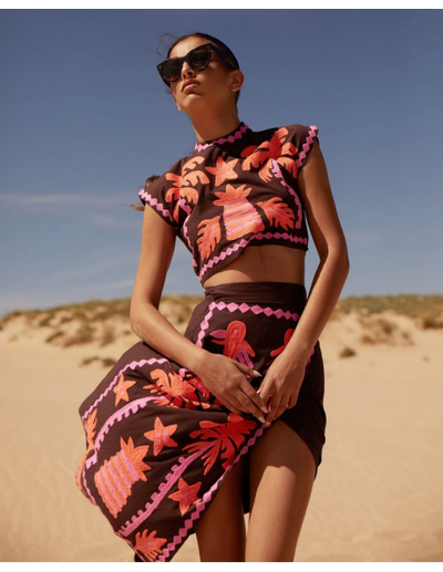 Katia - Bedrucktes Set Top und Rock