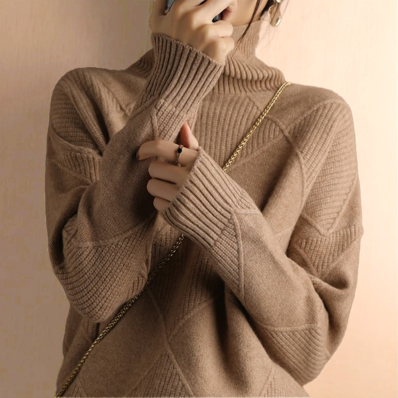 Marcelle | Grobstrick-Turtleneck-Pullover