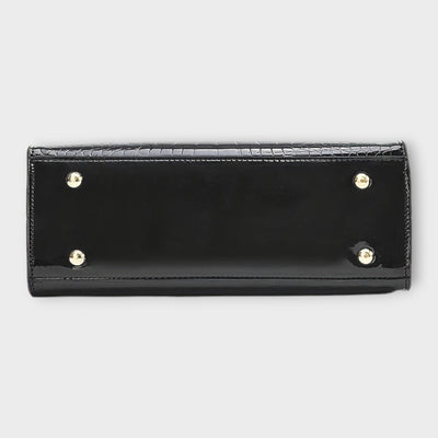 Flair. -  Glänzende Krokodilledermuster-Handtasche