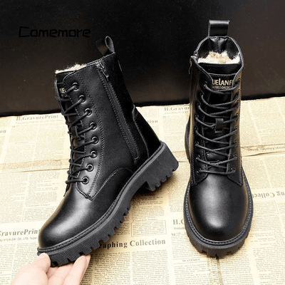 Helena - Winterstiefel mit Schnürung und gepolstertem Futter