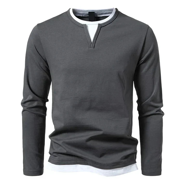 MIRAVO | Premium Langarm-T-Shirt aus gekämmter Baumwolle