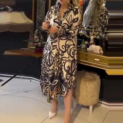 OLIVIA – Vintage-Robe mit Schlitz