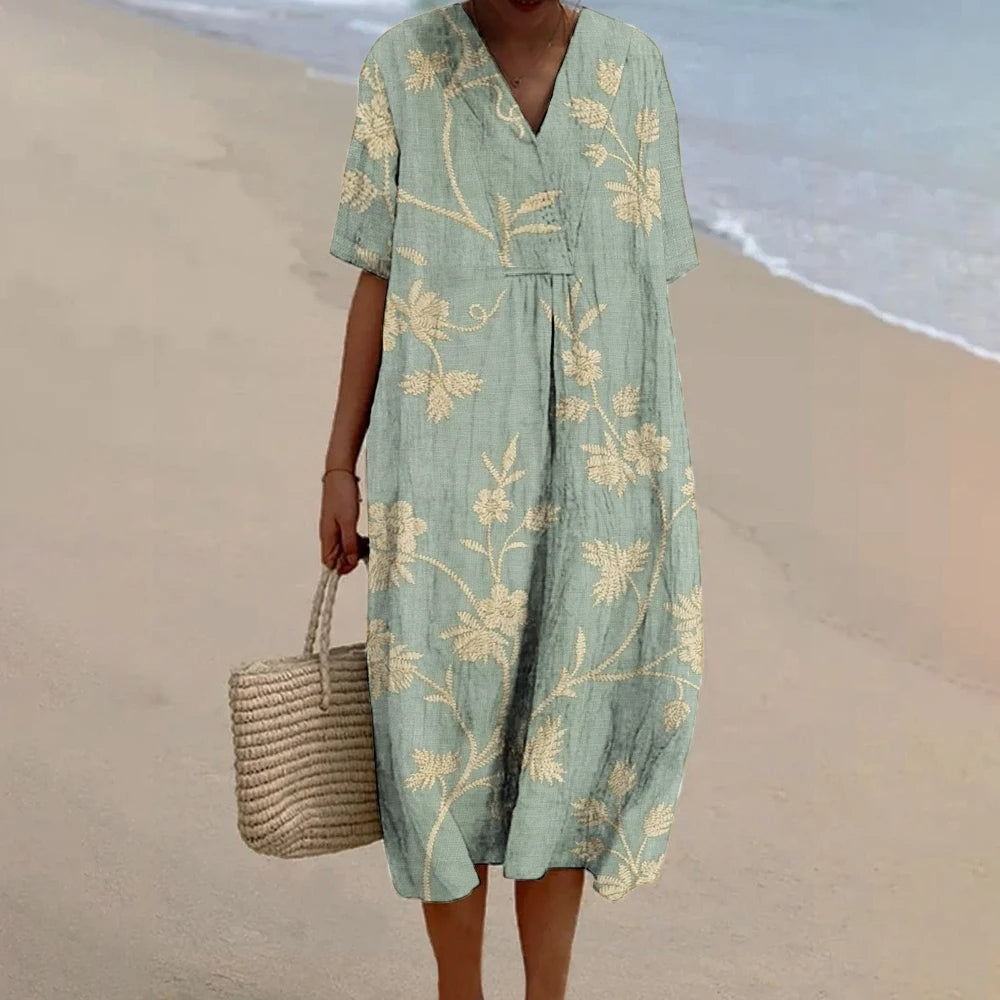 GRACE – A-Linien-Kleid mit V-Ausschnitt