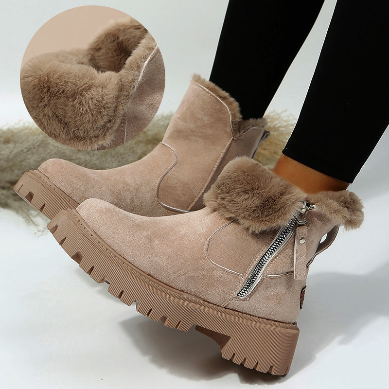 Hazel | Plüsch-Stiefel aus Kunstwildleder