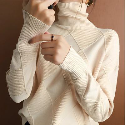 Marcelle | Grobstrick-Turtleneck-Pullover