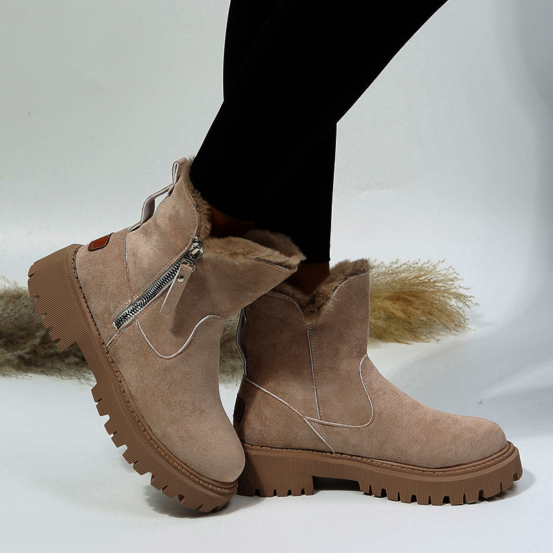 Hazel | Plüsch-Stiefel aus Kunstwildleder
