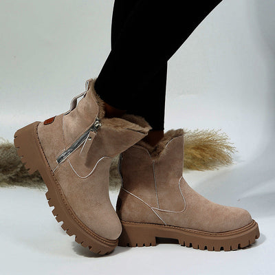 Hazel | Plüsch-Stiefel aus Kunstwildleder