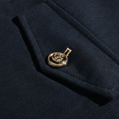 Herrenjacke Janusz im Vintage-Casual-Stil mit Stehkragen und Knöpfen