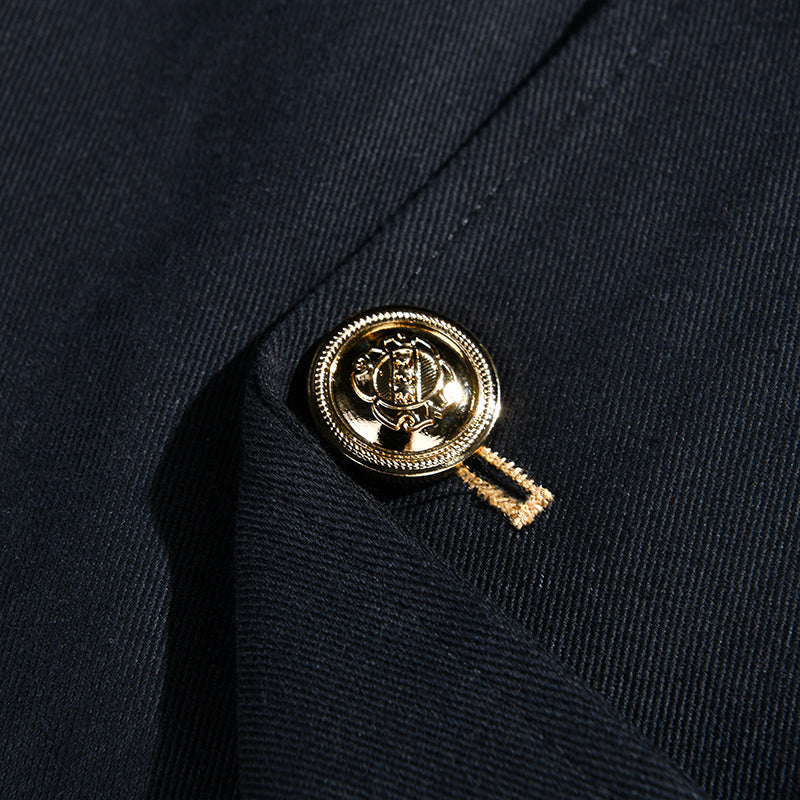 Herrenjacke Janusz im Vintage-Casual-Stil mit Stehkragen und Knöpfen